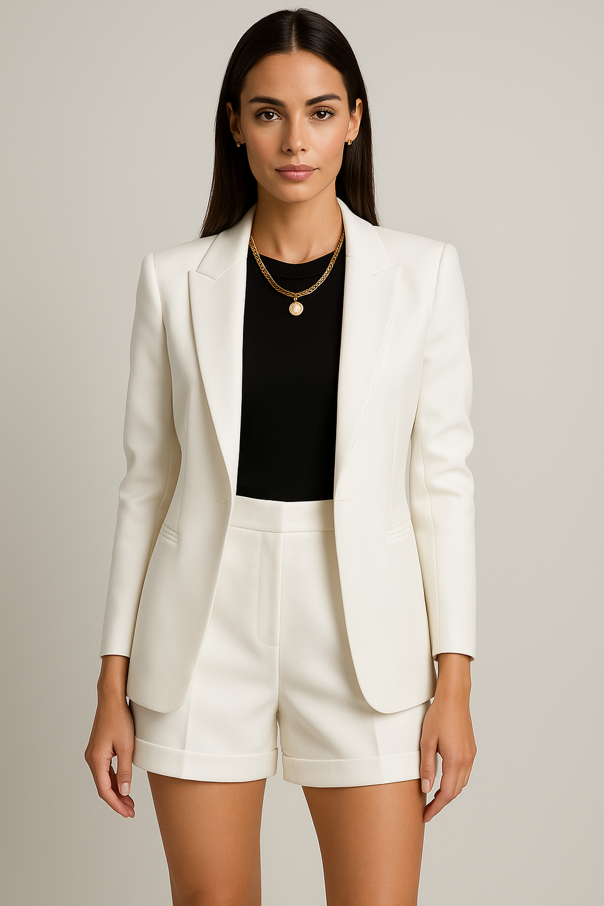 Completo Blazer Donna in poliestere, oversize — vista 5