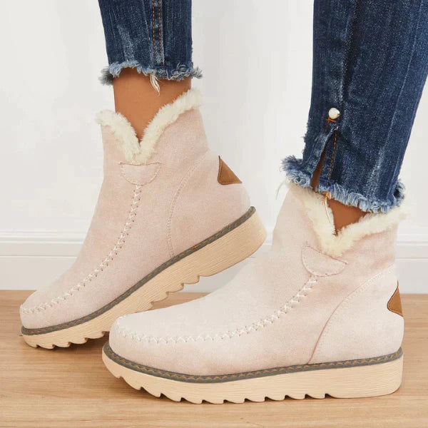 Paisley Bottines Donna – Chaudes Bottines a Enfiler con Doublure Fausse Fourrure & Semelle Durable