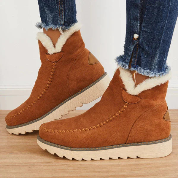 Paisley Bottines Donna – Chaudes Bottines a Enfiler con Doublure Fausse Fourrure & Semelle Durable