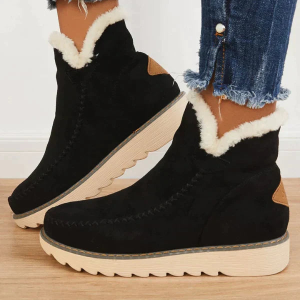Paisley Bottines Donna – Chaudes Bottines a Enfiler con Doublure Fausse Fourrure & Semelle Durable
