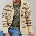 Josh Cardigan Uomo Jacquard Western – Maglia Spessa, Zip & Style Vintage Outdoor