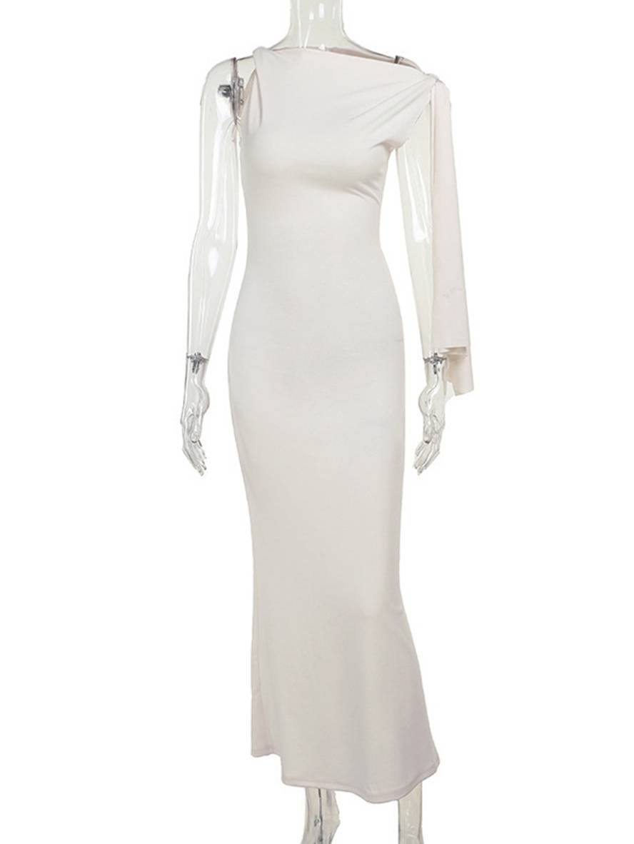 Winona Abito di Soirée Donna – Elegante Abito Longue Unilatérale Senza Maniche al Design Uni