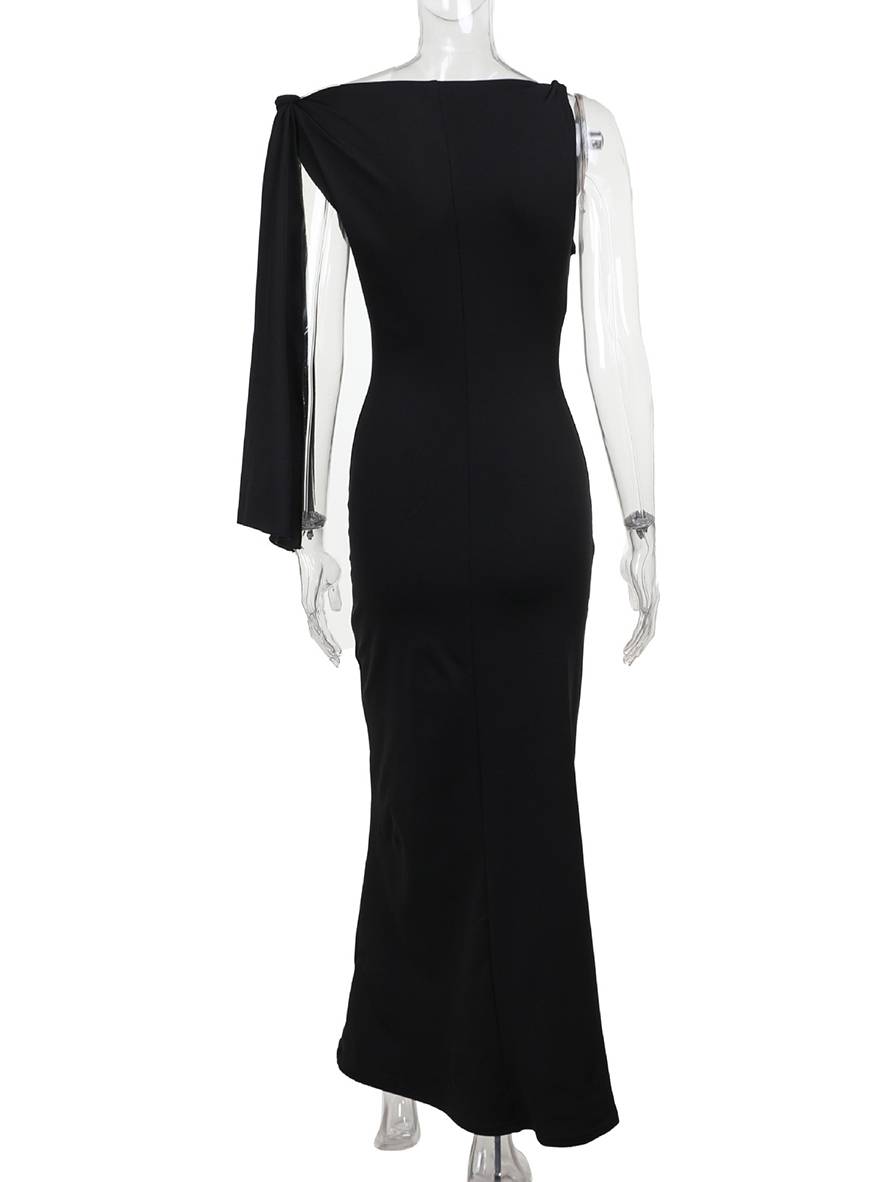 Winona Abito di Soirée Donna – Elegante Abito Longue Unilatérale Senza Maniche al Design Uni