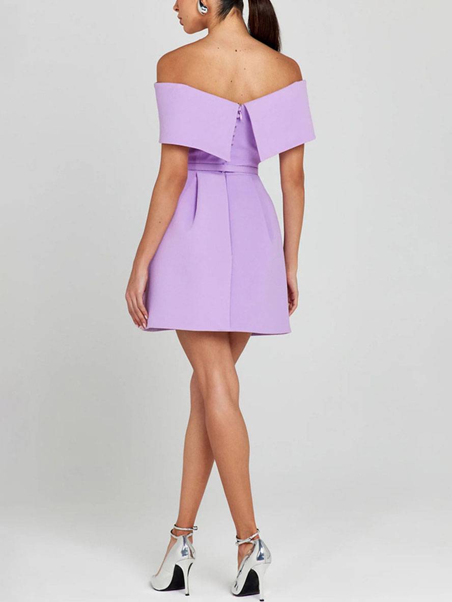 Haziel Abito di Cocktail Donna – Abito Patineuse Senza Maniche con Encolure Bateau, Ceinture & Linea Elegante