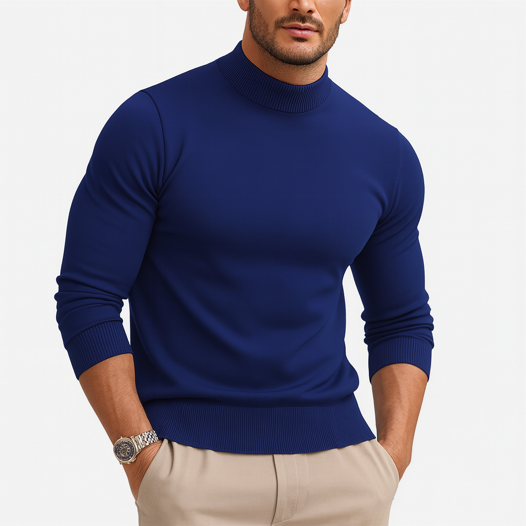 Maglione Dolcevita Uomo in maglia premium, modello Leonardo — vista 6