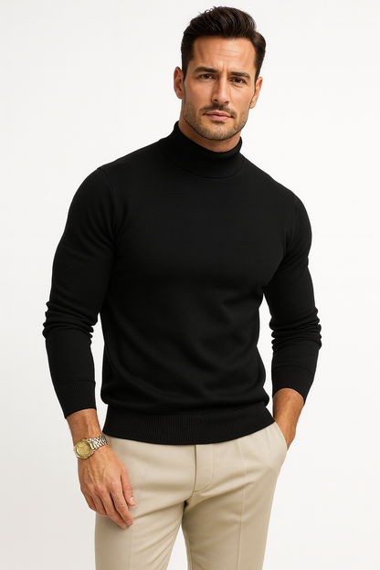 Maglione Dolcevita Uomo in maglia premium, modello Leonardo — vista 8