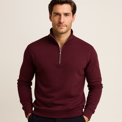 Maglione Uomo mezza zip taglio elegante, modello Lorence