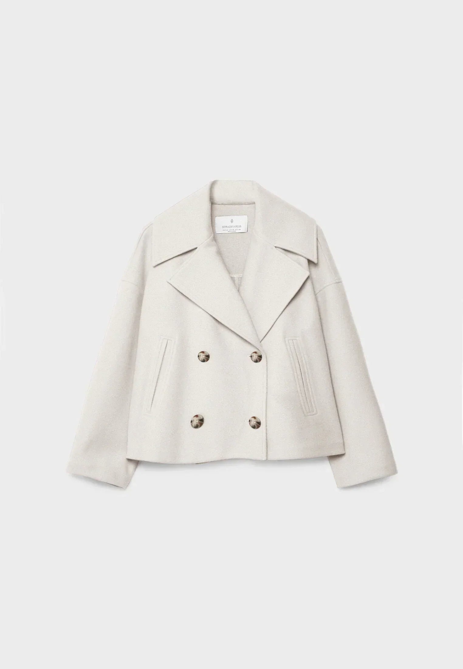 Olivia Donna Cappotto – Chic Cappotto Court Croisé a Boutons Eleganti & Style Moderne