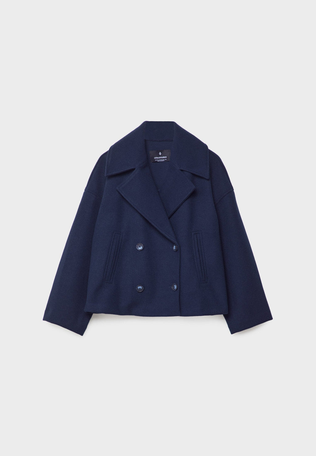Olivia Donna Cappotto – Chic Cappotto Court Croisé a Boutons Eleganti & Style Moderne