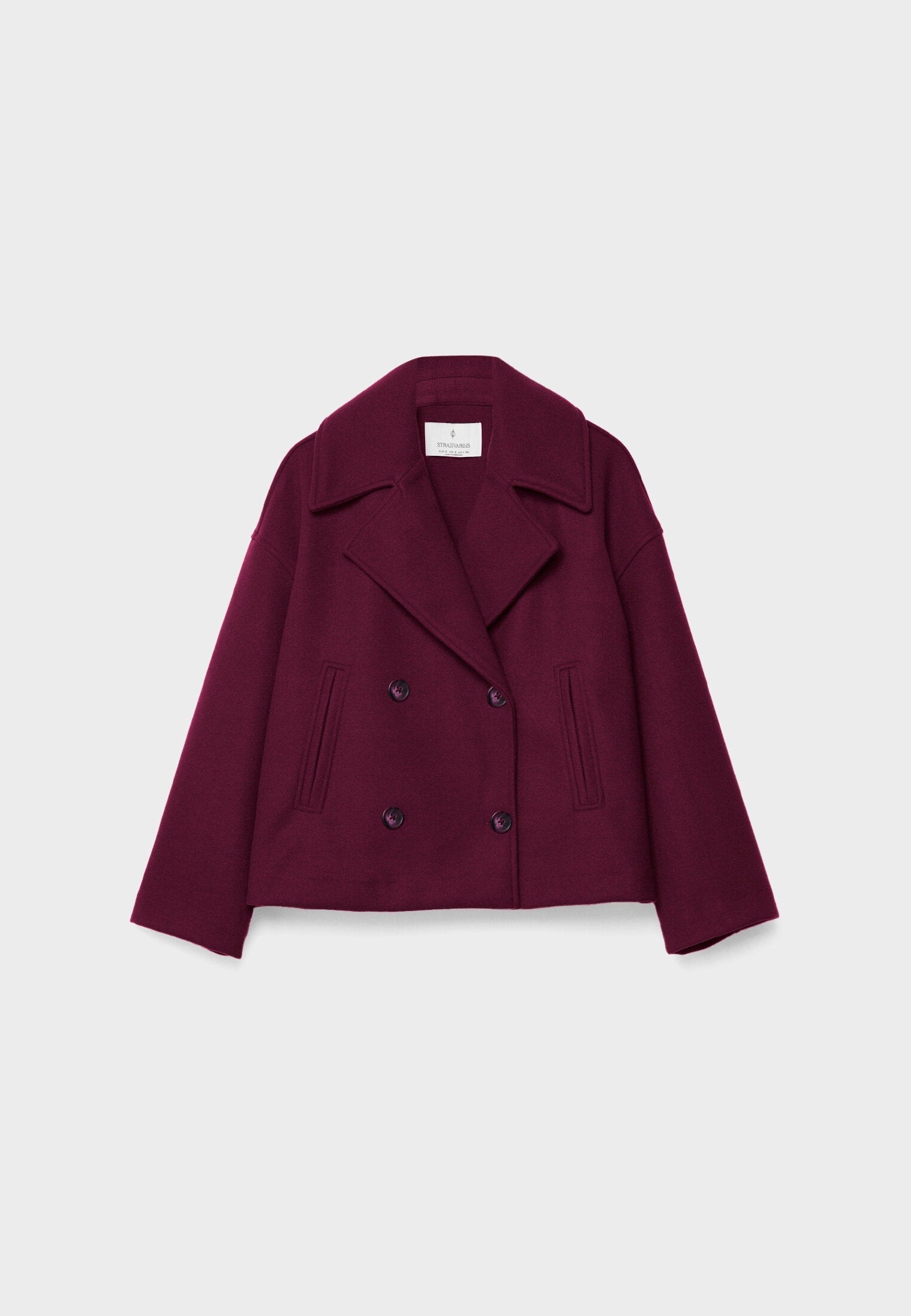 Olivia Donna Cappotto – Chic Cappotto Court Croisé a Boutons Eleganti & Style Moderne