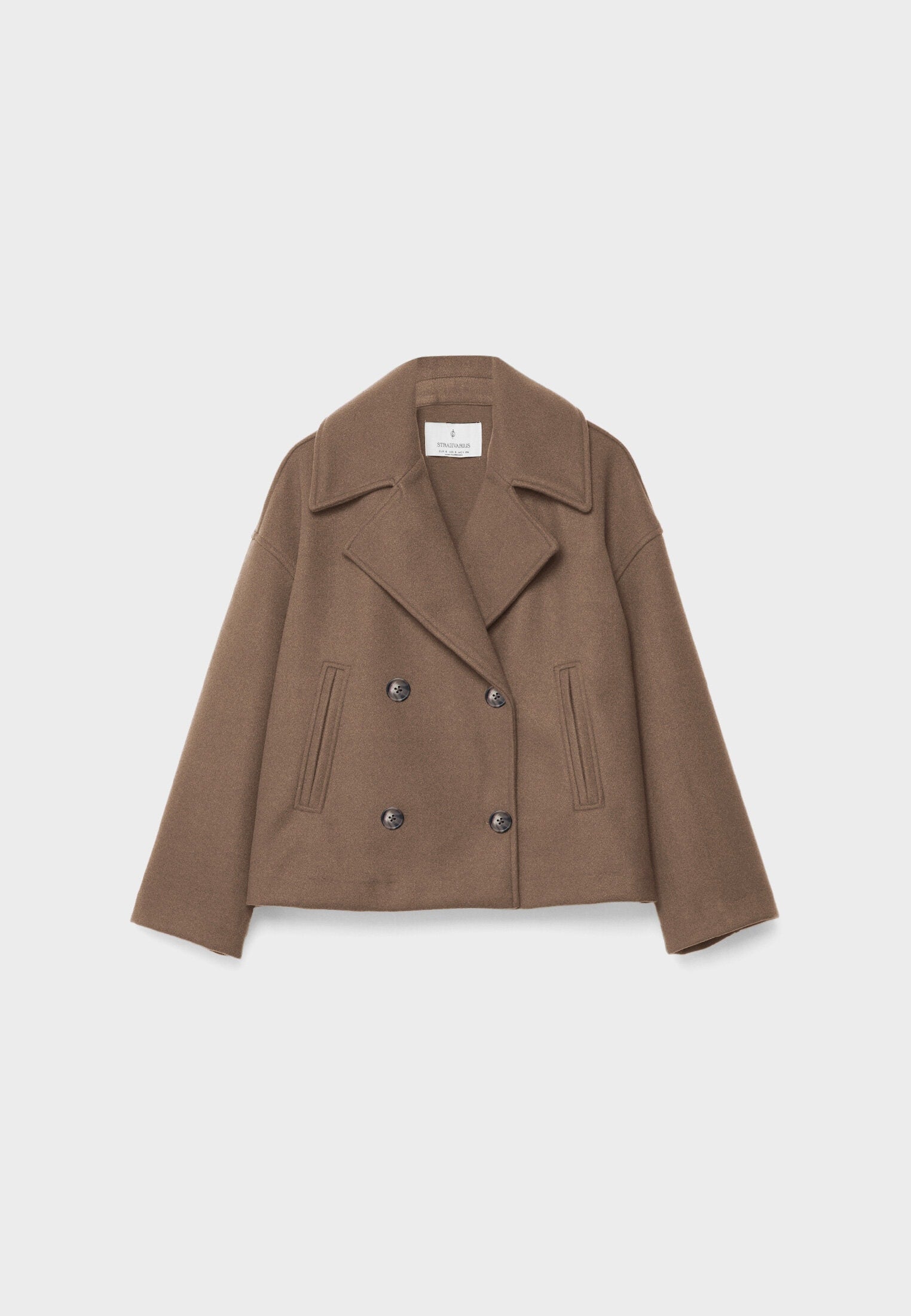 Olivia Donna Cappotto – Chic Cappotto Court Croisé a Boutons Eleganti & Style Moderne