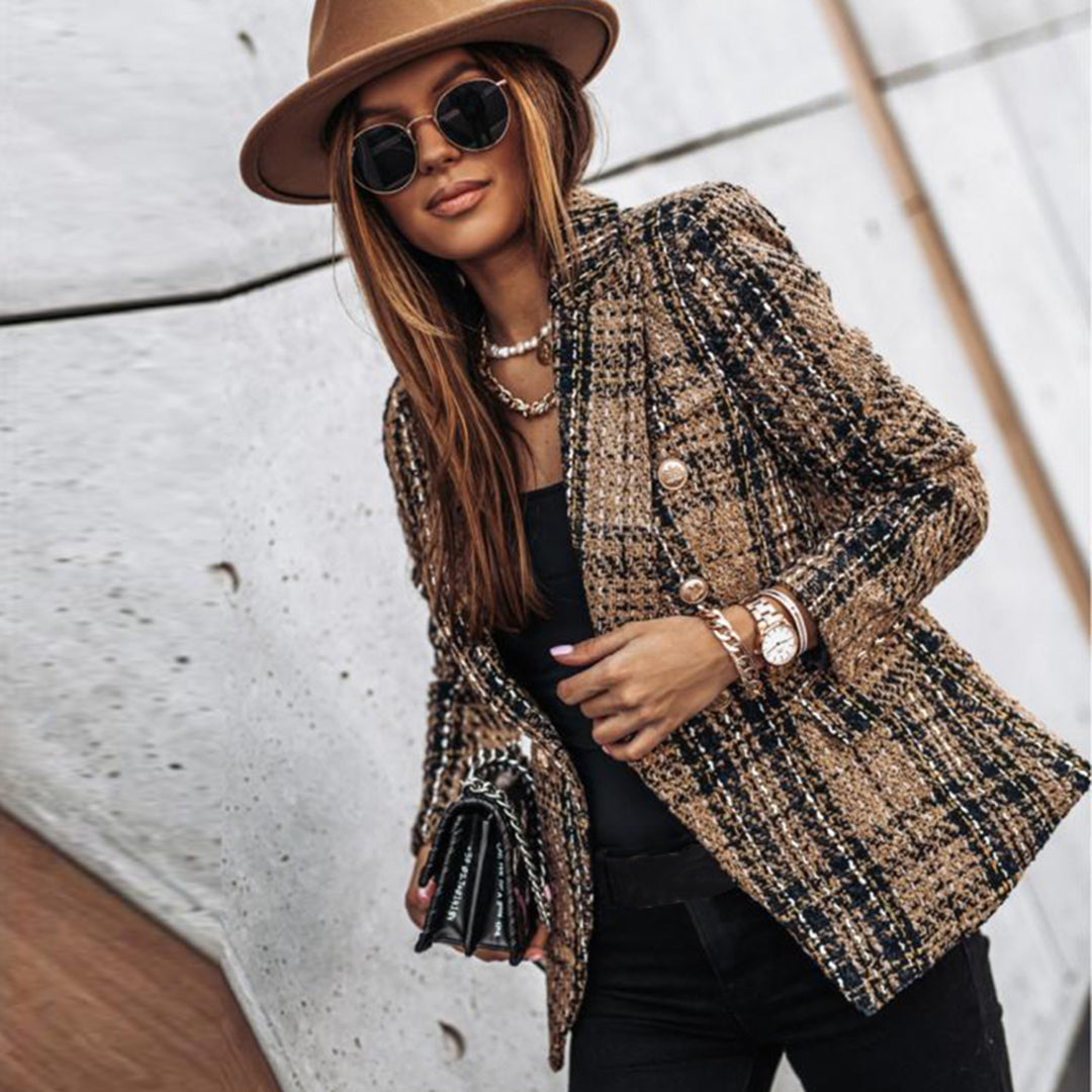 Blazer Donna in tessuto caldo, con bottoni
