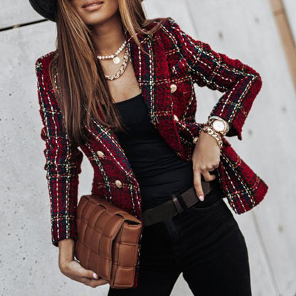 Blazer Donna in tessuto caldo, con bottoni — vista 4