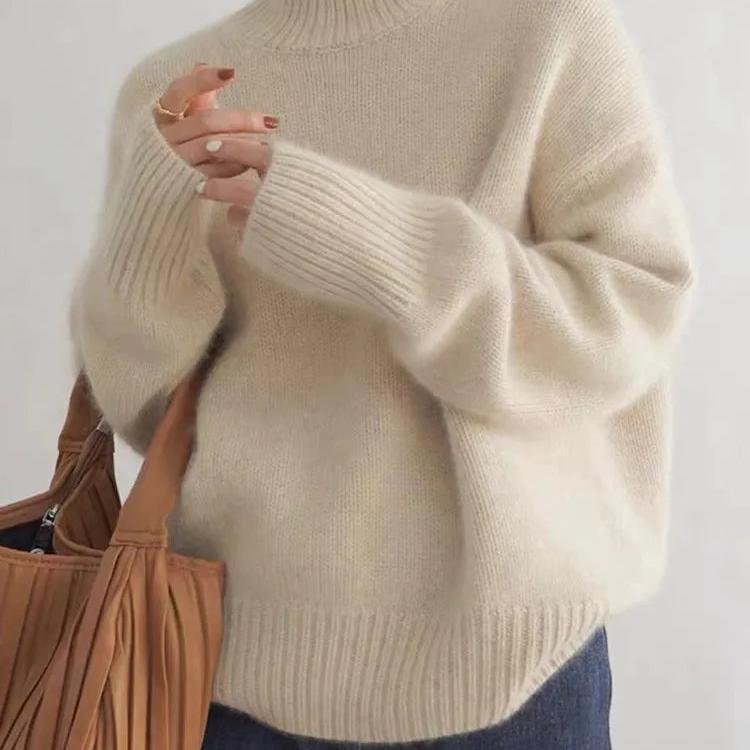 Sydney Maglione Donna Dolcevita Oversize in Cachemire – Morbido, Caldo & Elegante