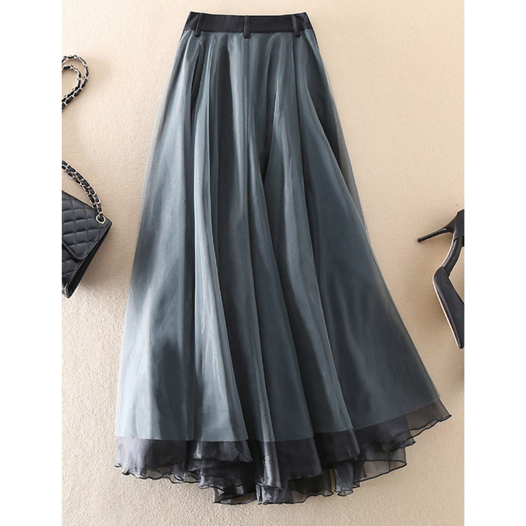 Gonna Midi Donna indossato, vista completa