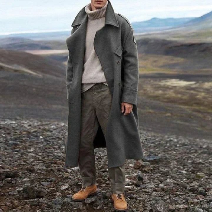 Michael Cappotto Long Uomo – Vestibilità Ampia Confortevole & Fermeture Frontale Pratique