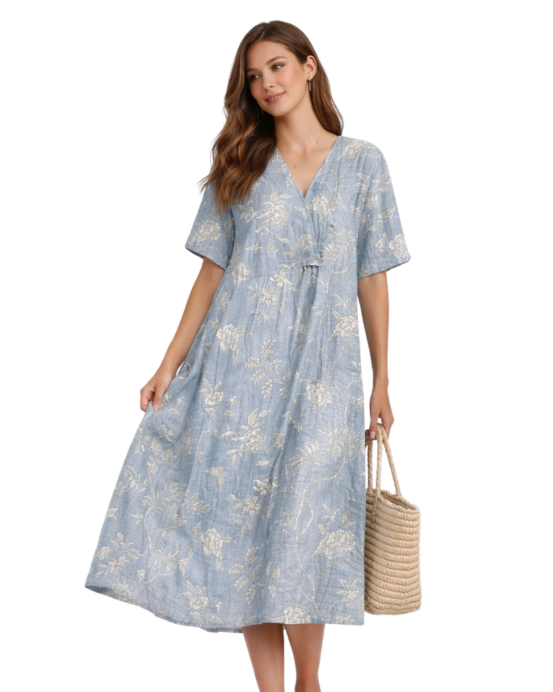 Sierra Abito Donna Cotone – Linea Fluida Elegante & Tissu Leggero Respirant