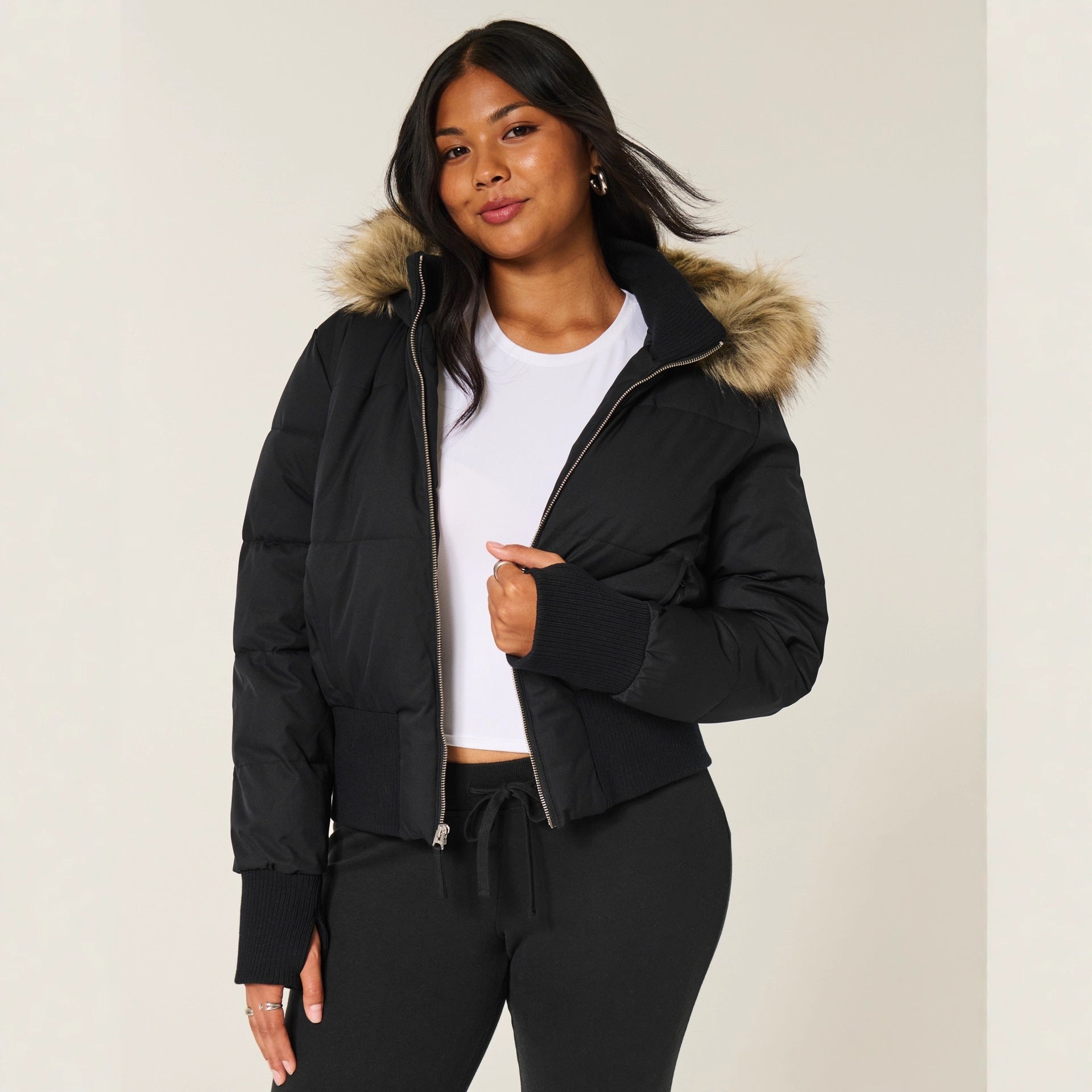 Helena Cappotto Inverno Donna – Giacca Chaude con Capuche Amovible e Col Fourrure Elegante