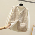 Kate Cardigan Donna Senza Maniche – Sherpa Effet Lana di Mouton Caldo, Leggero & Casual