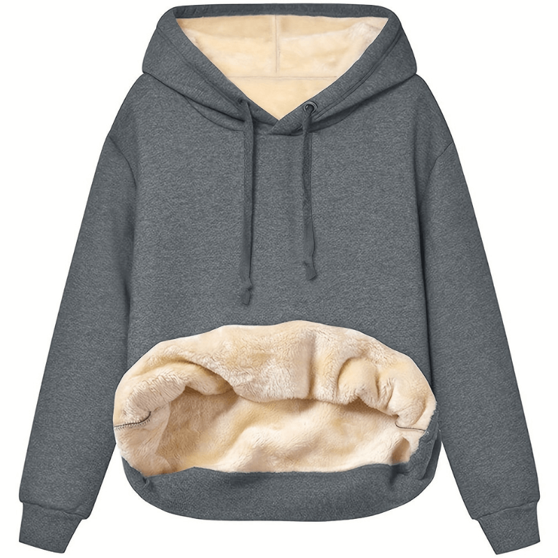 Kaylani Hoodie Donna – Felpa con Cappuccio d’Inverno Caldo in Polaire Morbida e Confortevole