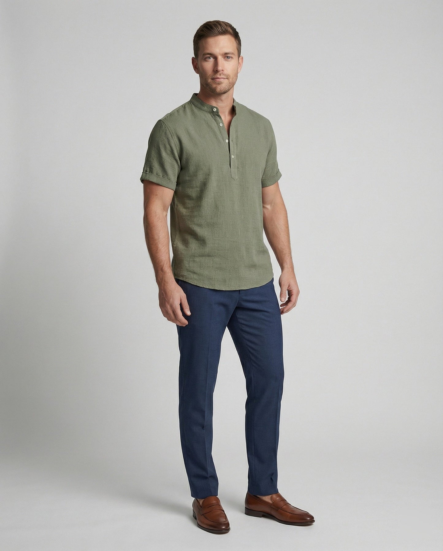 Polo Uomo indossato, vista completa