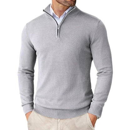 Maglione Uomo collo zip in misto cotone, modello Zane — vista 15
