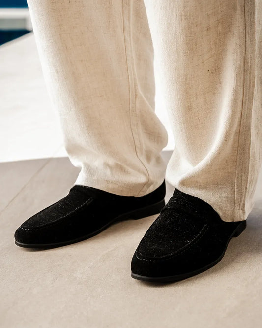 Dettaglio slip-on — mocassini uomo