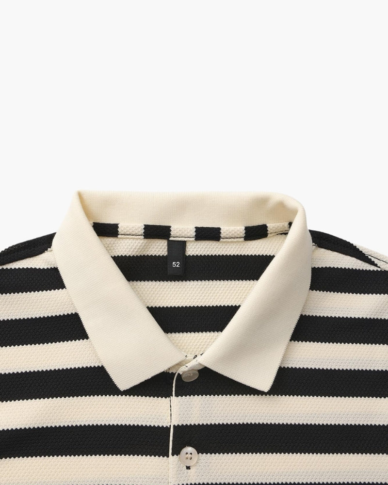 Polo Uomo in tessuto caldo, a righe — vista 5