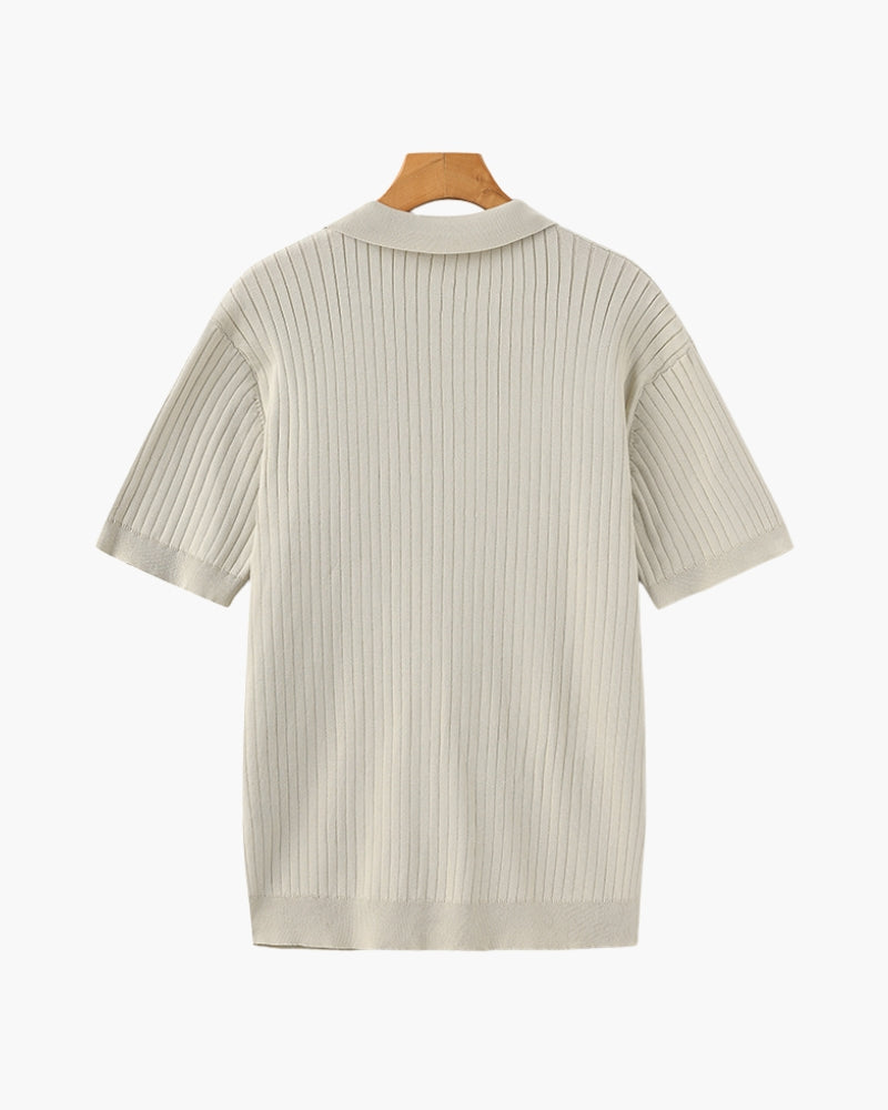 Dettaglio manica corta — polo uomo