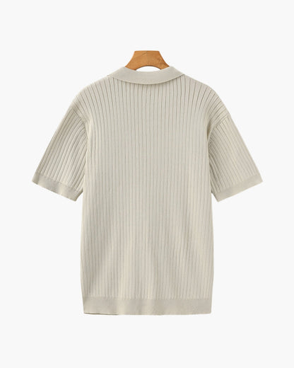 Dettaglio manica corta — polo uomo