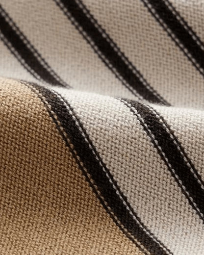 Polo Uomo in maglia beige, a righe — vista 4