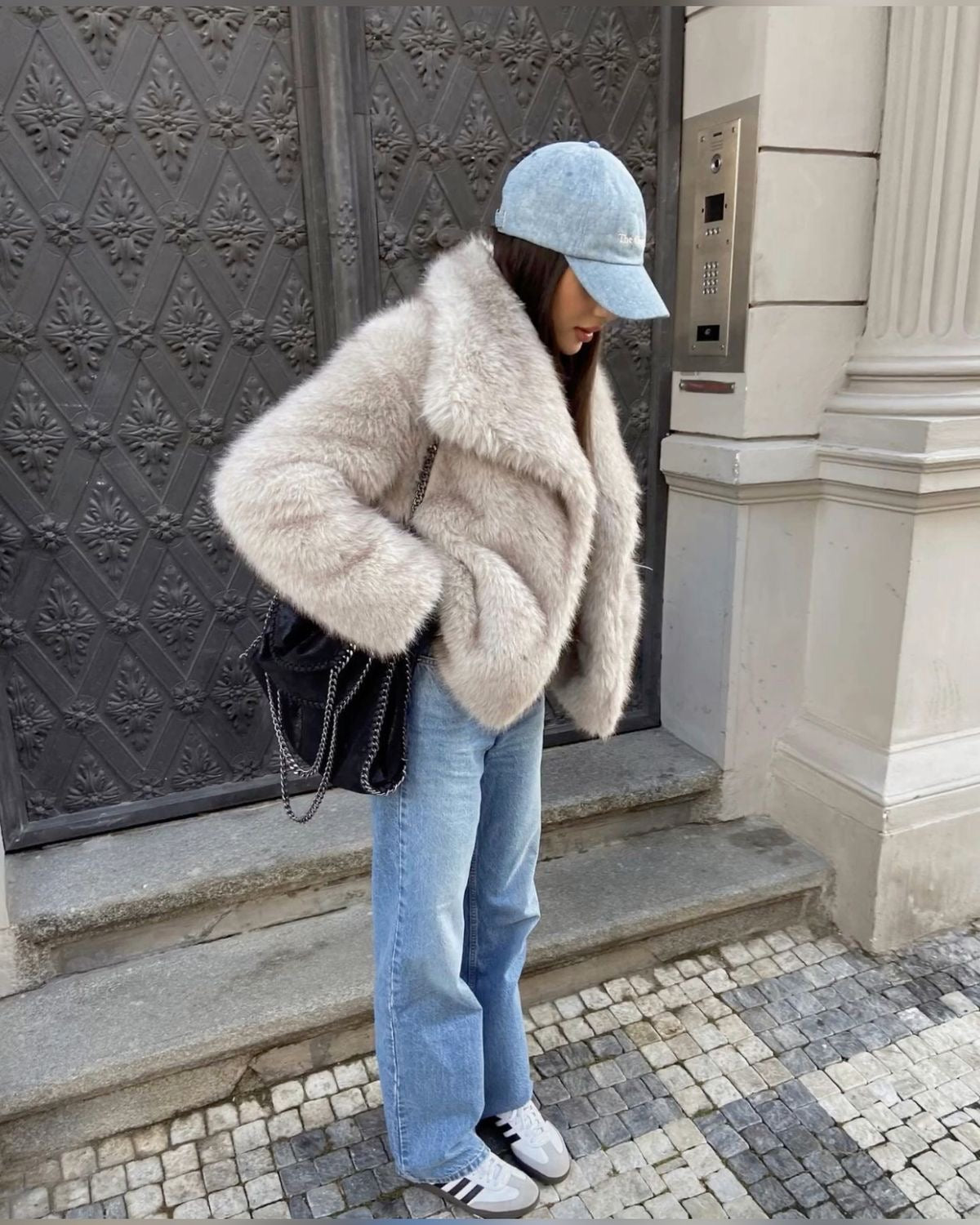 Julien Cappotto Faux-Fur Donna – Giacca Inverno Morbida & Chaude con Linea Casual Elegante