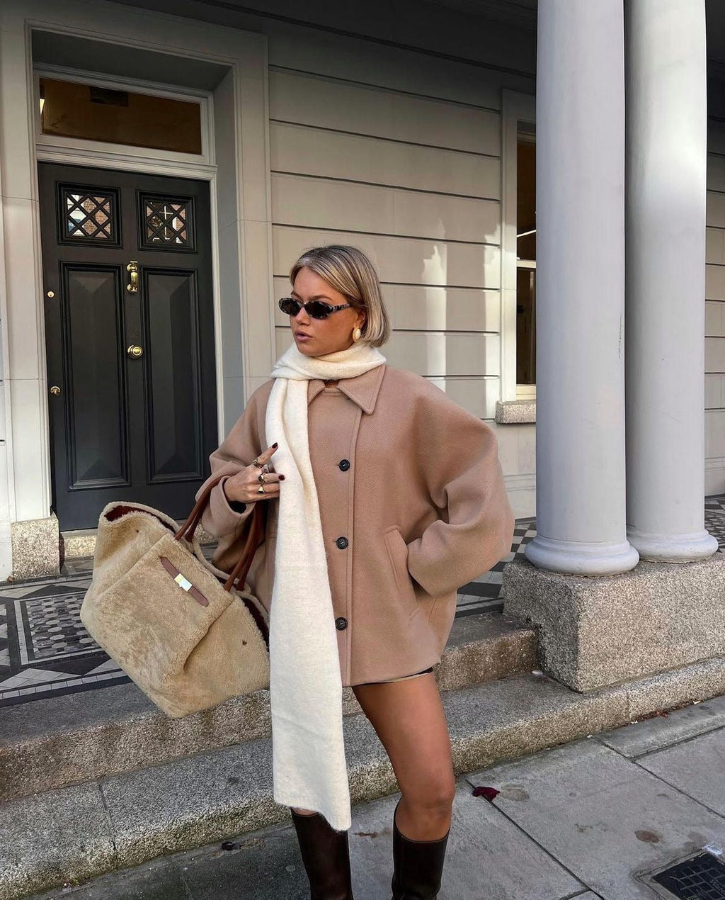 Lainey Cappotto Donna – Cappotto Oversize in Lana Elegante & Confortevole per Inverno