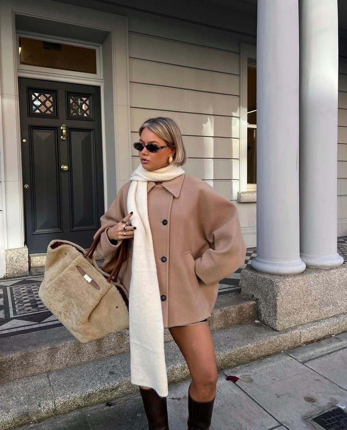 Lainey Cappotto Donna – Cappotto Oversize in Lana Elegante & Confortevole per Inverno