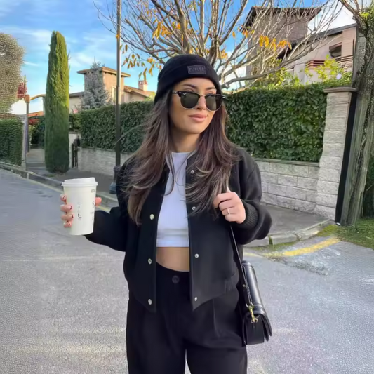 Bomber Donna in tessuto caldo, imbottita
