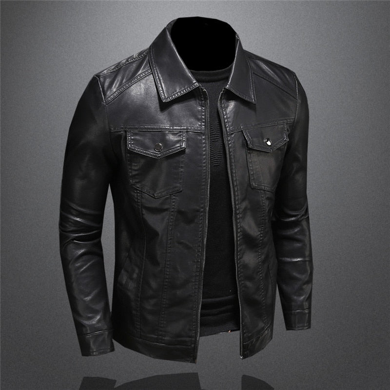 Robert Giacca Uomo in Cuir Premium – Style Intemporel, Résistant & Elegante