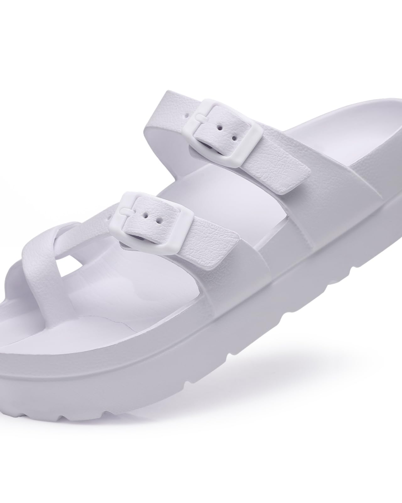 Inara Sandali Donna – Slides Plateau Comfort con Double Boucle & Supporto Plantare