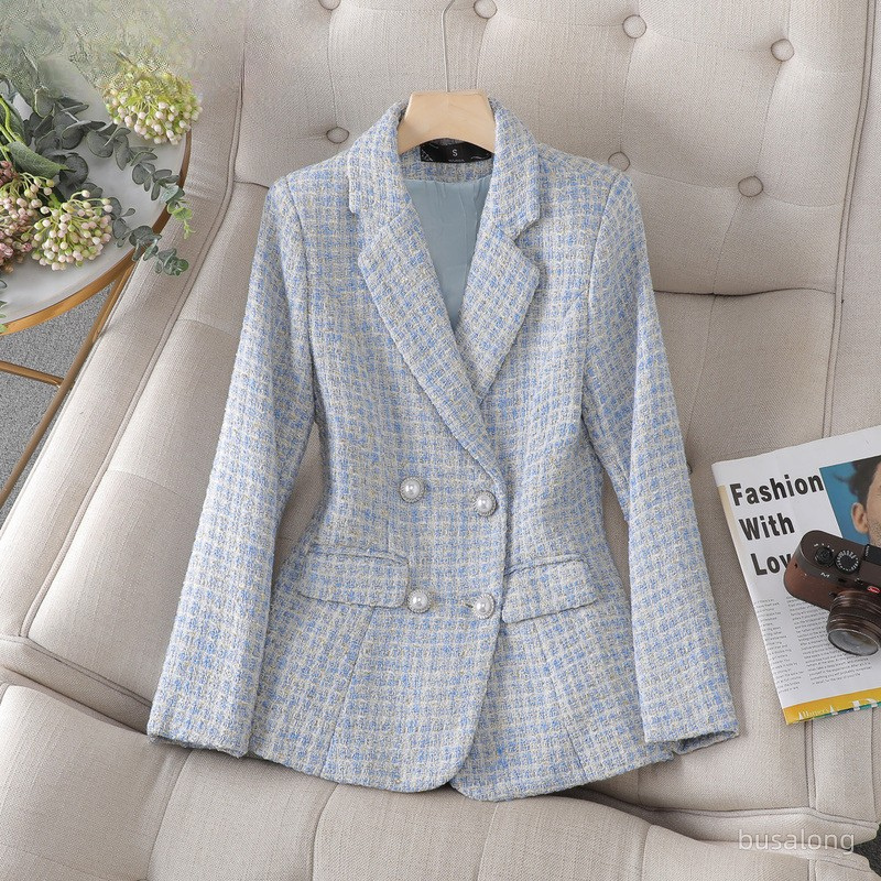Blazer Donna in tessuto caldo, a quadri