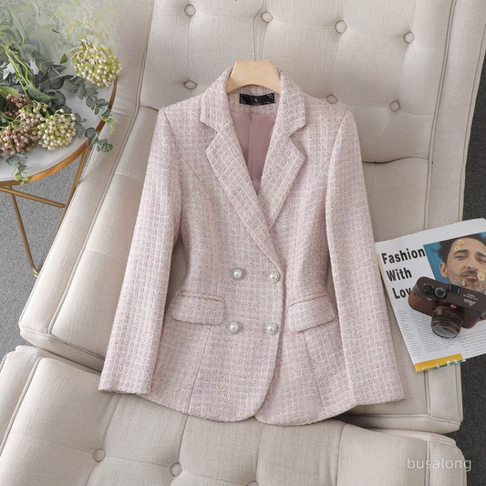 Dettaglio a quadri — blazer donna
