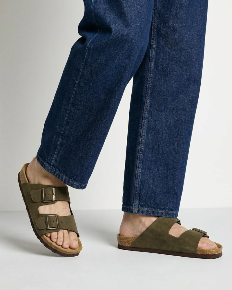Knoah Sandali Uomo – Slides Comfort con Semelle Liège & Double Boucle Réglable