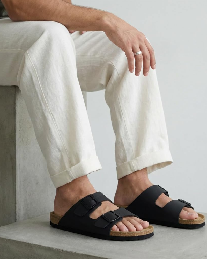 Knoah Sandali Uomo – Slides Comfort con Semelle Liège & Double Boucle Réglable
