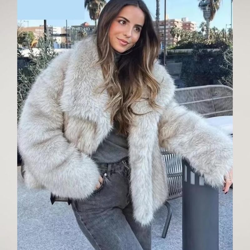 Liliana Cappotto Luxe Donna – Faux Fur Coat Ultra-Morbido al Style Elegante per l’Inverno