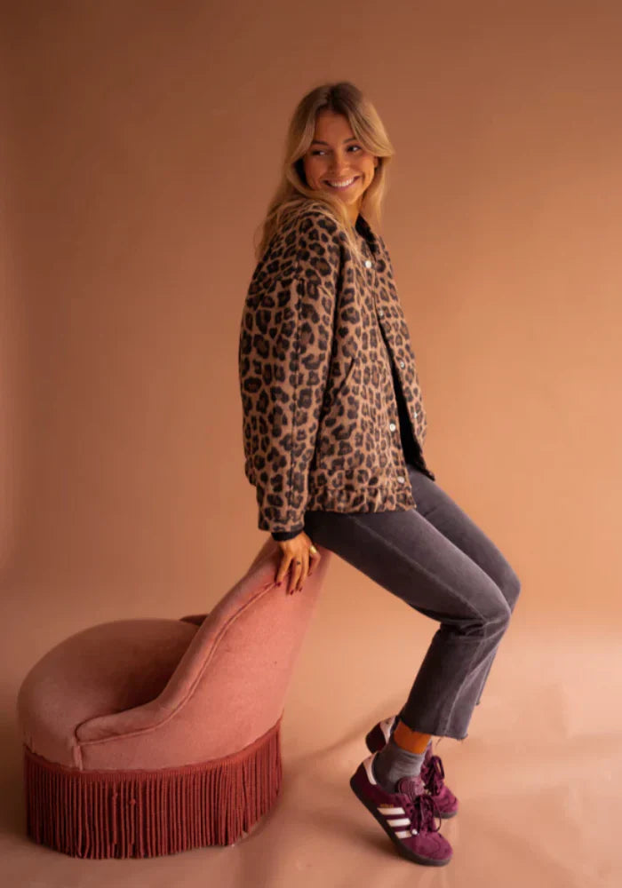 Valeria Giacca Donna – Giacca Léopard Elegante a Stampa Animal & Linea Confortevole