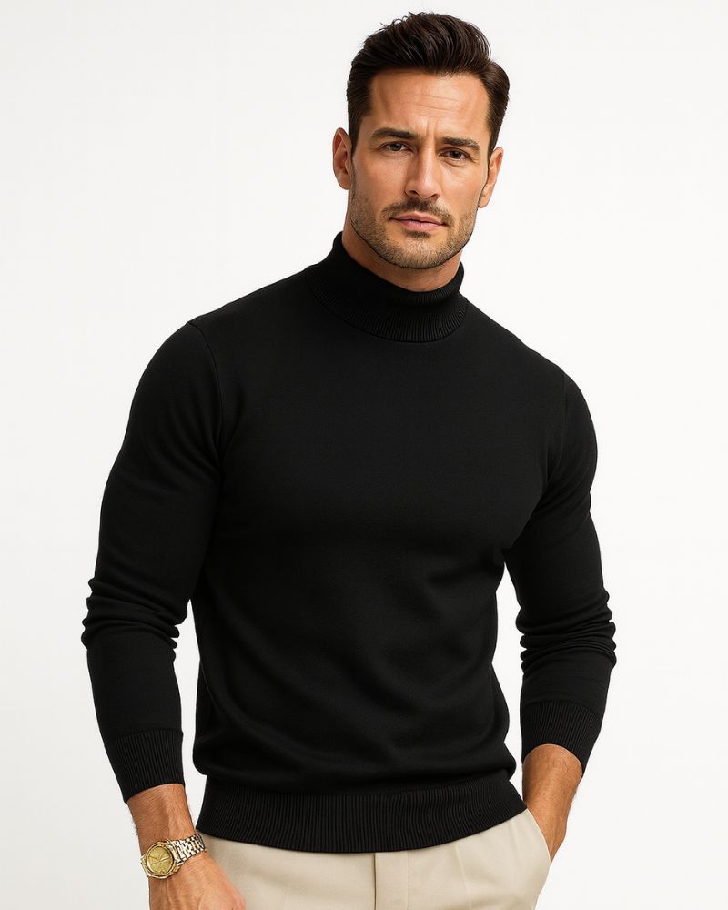 Maglione Dolcevita Uomo in maglia premium, modello Leonardo
