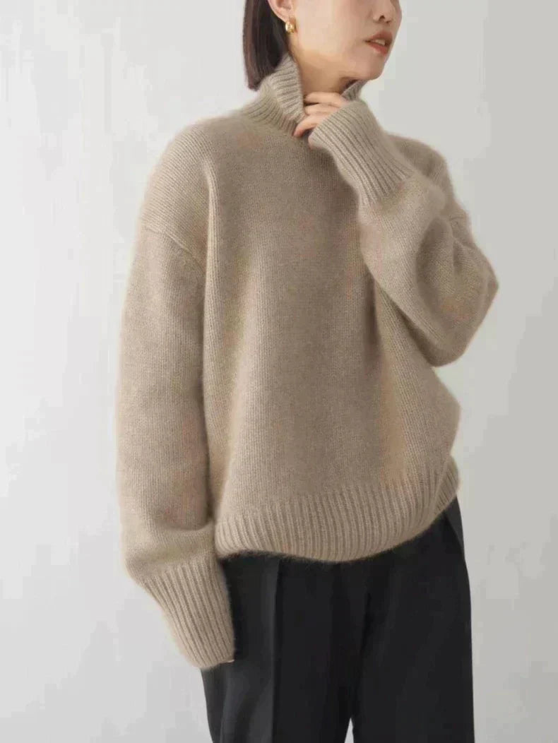 Seraphina Maglione Donna – Maglione a Dolcevita Côtelé & Confortevole, Style Chic per l’Inverno