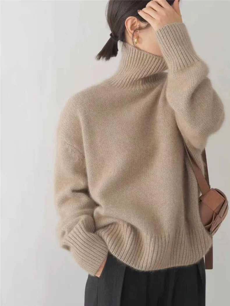 Lynn Maglione Donna – Dolcevita in Lana Morbida & Elegante per Look Chic d’Inverno