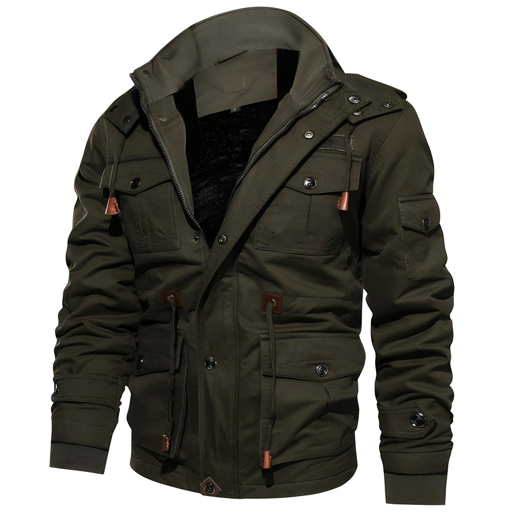 Logan Giacca Militaire Uomo – Cappotto Imperméable con Doublure Polaire & Taille Regolabile
