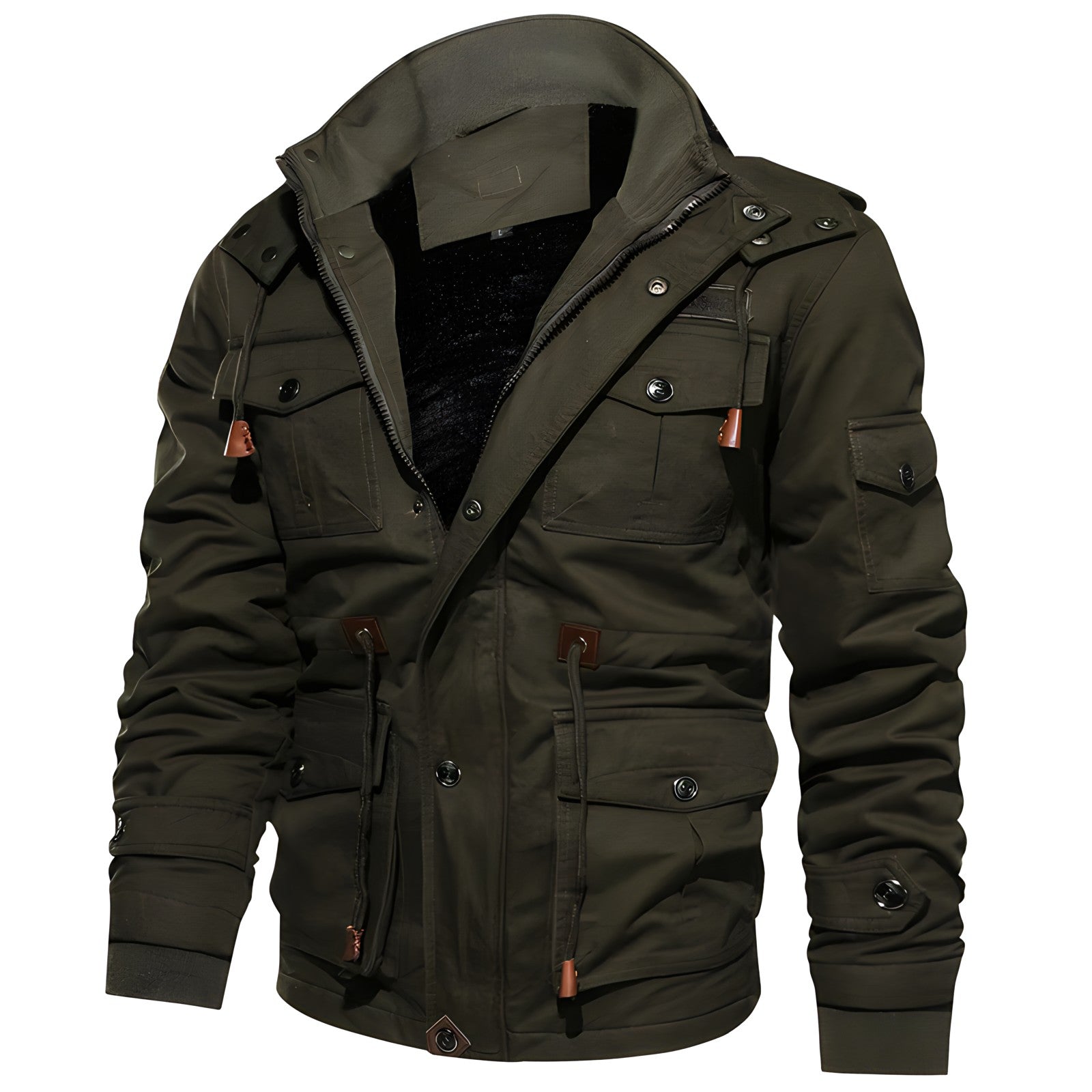 Logan Giacca Militaire Uomo – Cappotto Imperméable con Doublure Polaire & Taille Regolabile
