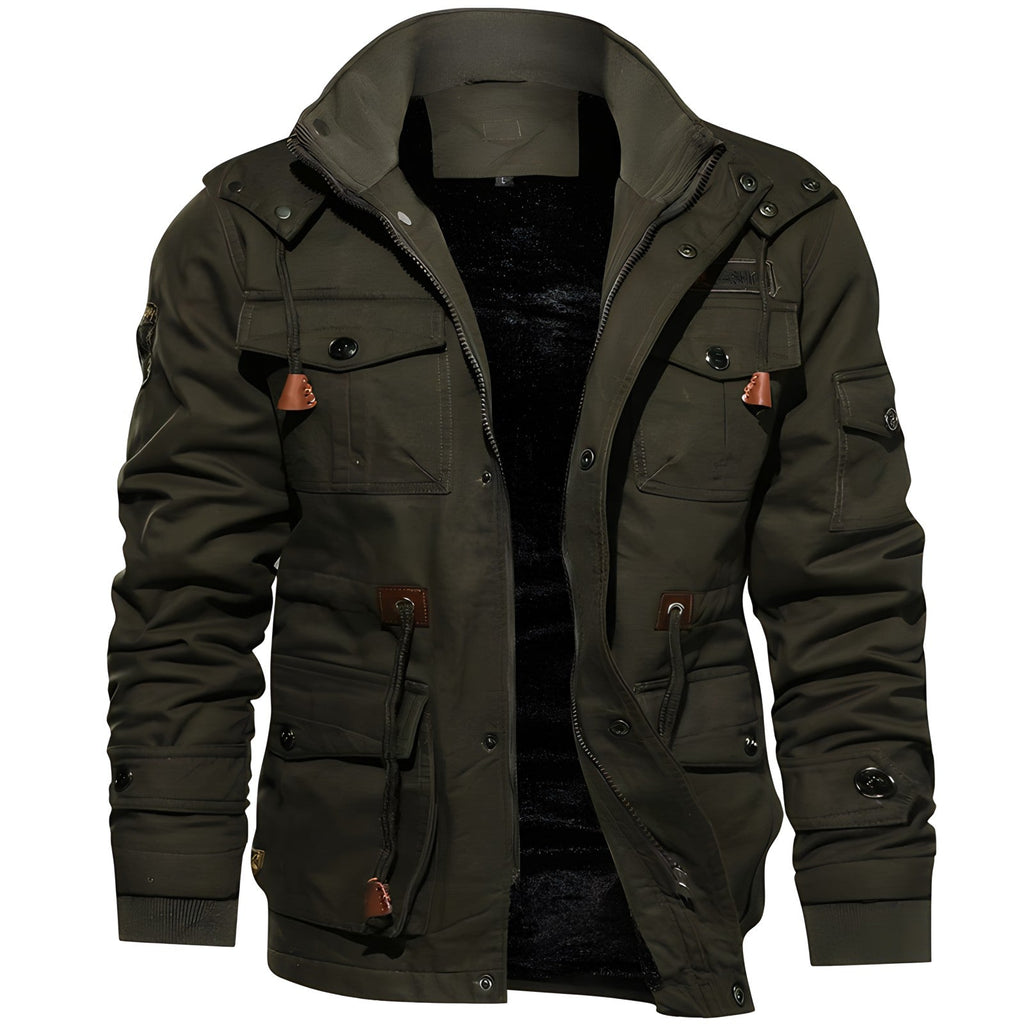 Logan Giacca Militaire Uomo – Cappotto Imperméable con Doublure Polaire & Taille Regolabile