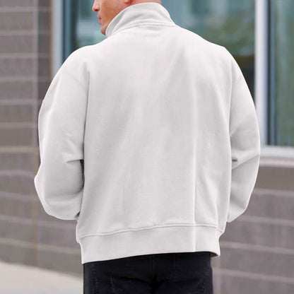 Maglione Uomo mezza zip taglio elegante, modello Lorence — vista 5